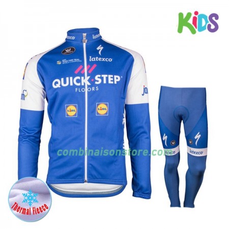 Combinaison Cycliste Hiver + Collant 2017 Quick-Step Floors Enfant  N001